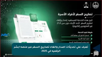 تعرف على تحديثات إصدار وإلغاء تصاريح السفر عبر منصة أبشر الرقمية في 2025